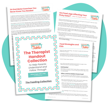 The Therapist Feeding Handout Collection